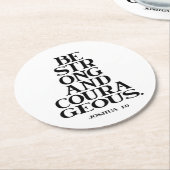 Bible verse Joshua  Runder Pappuntersetzer (Angewinkelt)