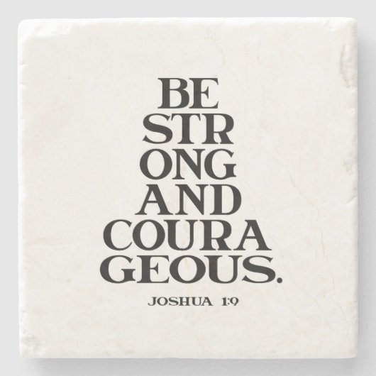 Bible verse Joshua Steinuntersetzer (Vorderseite)