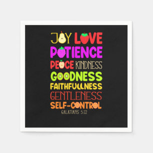 Bible Verse Joy Love Patience Peace Kindness Goodn Serviette