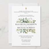 Bible Verse Katholische Hochzeit QR-Code Moderne Einladung (Vorderseite)
