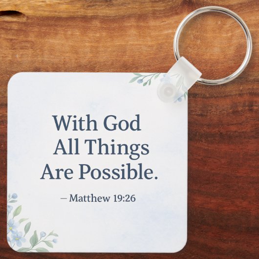 Bible Verse Keychain He Restores My Soul Schlüsselanhänger (Rückseite)