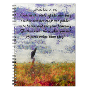 Bible Verse Matthew 6:26 Notizblock