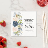 Bible verse Matthew Floral Square Serviette (Beispiel)