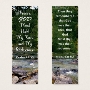 Bible Verse Mein Rock mein Erlöser Mini-Lesezeiche