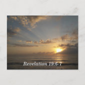Bible Verse Memory Card Offenbarung 19:6-7 Postkarte (Rückseite)