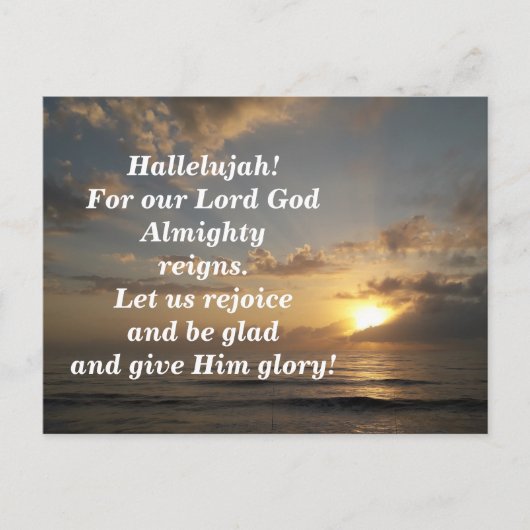 Bible Verse Memory Card Offenbarung 19:6-7 Postkarte (Vorderseite)