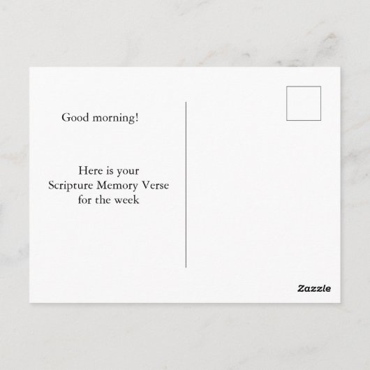 Bible Verse Memory Card Postkarte (Rückseite)