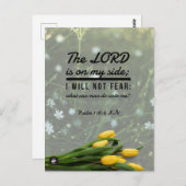 Bible Verse Memory Card Psalm 118:6 KJV Postkarte (Vorne/Hinten)