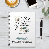 BIble verse- mit Gott sind alle Dinge möglich Hinw Notizblock