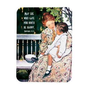 Bible Verse Mother's Day Vintag Art Gift Magnete