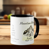 Bible Verse Mountain Moving Black Faith Mark 11 Tasse