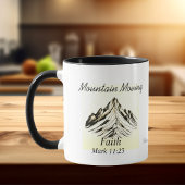 Bible Verse Mountain Moving Black Faith Mark 11 Tasse
