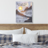 Bible Verse Mountain Sun Bokeh Leinwanddruck (Insitu (Schlafzimmer))