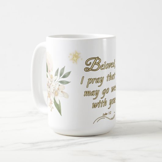 Bible Verse Mug John 14:3 Elegant Design Kaffeetasse (Vorderseite Links)