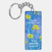 Bible Verse Nehemiah Die Freude des Herrn Custom Schlüsselanhänger (Vorderseite links)