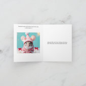 Bible Verse Niedliche Weihnachtsmäuse Name Foto Feiertagskarte (Innenseite)