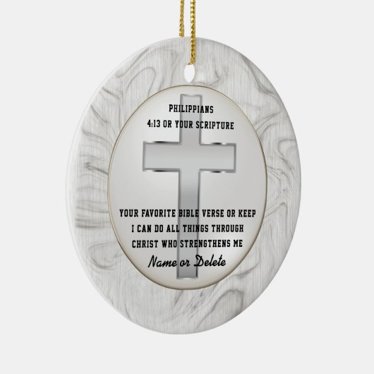 Bible Verse Ornamente mit Ihrem Namen und Ihrer Sc (Rechts)