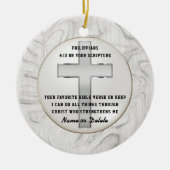 Bible Verse Ornamente mit Ihrem Namen und Ihrer Sc (Vorne)