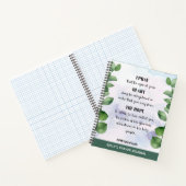 Bible Verse Personalisiert Greenery Prayer Journal Notizblock (Innenseite)