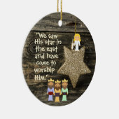 Bible Verse Personalisierte Weihnachtsfeier Keramik Ornament (Rechts)
