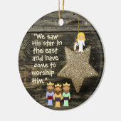 Bible Verse Personalisierte Weihnachtsfeier Keramik Ornament (Links)