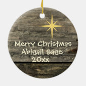Bible Verse Personalisierte Weihnachtsfeier Keramik Ornament (Hinten)