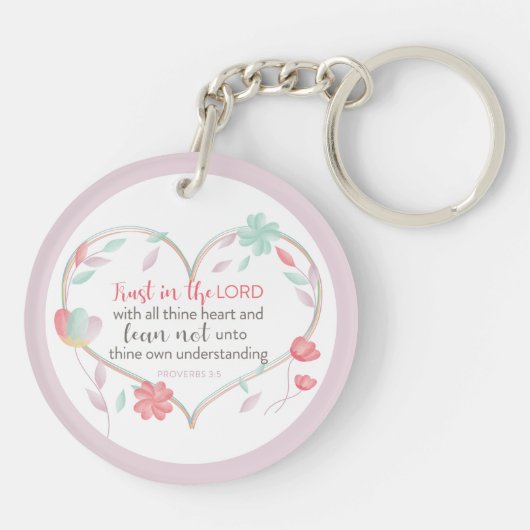 Bible Verse Philippians 4:13 Herzkeychain Schlüsselanhänger (Rückseite)