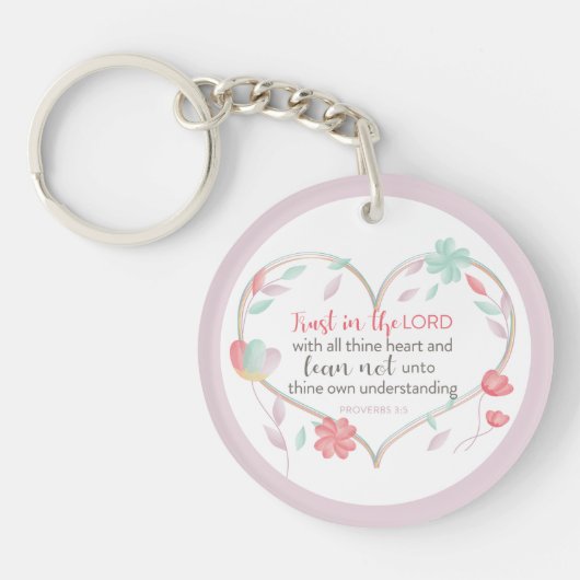 Bible Verse Philippians 4:13 Herzkeychain Schlüsselanhänger (Vorderseite)