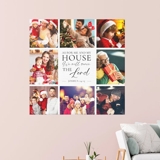 Bible Verse Photo Collage Family Religious Leinwanddruck