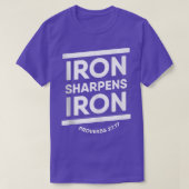 Bible Verse Proverbs 2717 Iron Sharpens Iron Chris T-Shirt (Design vorne)