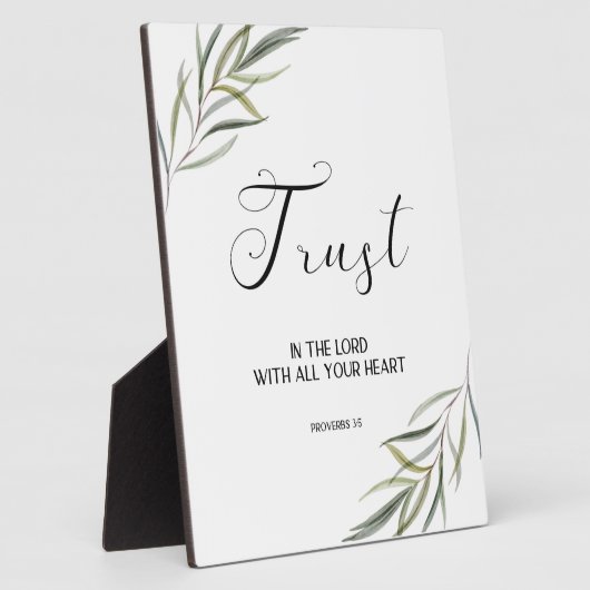 Bible verse Proverbs leaves scripture Plaque Fotoplatte (Seite)