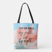Bible verse Psalm Floral  Tote Bag Tasche (Rückseite)