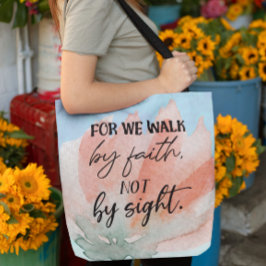 Bible verse Psalm Floral  Tote Bag Tasche