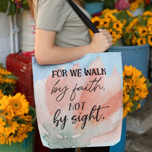 Bible verse Psalm Floral  Tote Bag Tasche