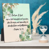 Bible Verse Psalm Green Gold Blätter Scripting Fotoplatte (Seite)