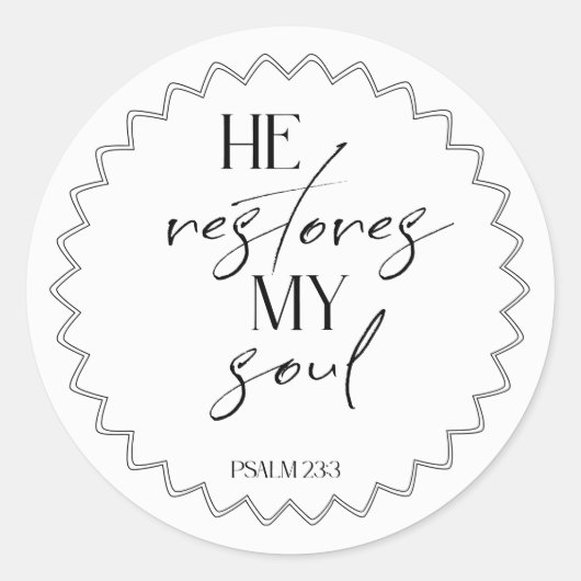 Bible Verse psalm Round Sticker (Vorderseite)