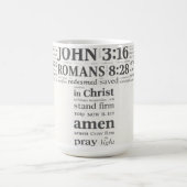 Bible Verse Reference Cross Wall Art Kaffeetasse (Mittel)