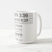 Bible Verse Reference Cross Wall Art Kaffeetasse (VorderseiteRechts)