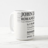 Bible Verse Reference Cross Wall Art Kaffeetasse (Vorderseite Links)