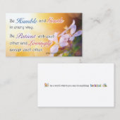 Bible Verse, Religious Motivational, Be Humble Telefonnummerkarte (Vorne/Hinten)