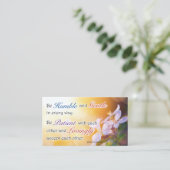 Bible Verse, Religious Motivational, Be Humble Telefonnummerkarte (Stehend Vorderseite)