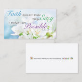 Bible Verse, Religious Motivational Faith Card Telefonnummerkarte (Vorne/Hinten)