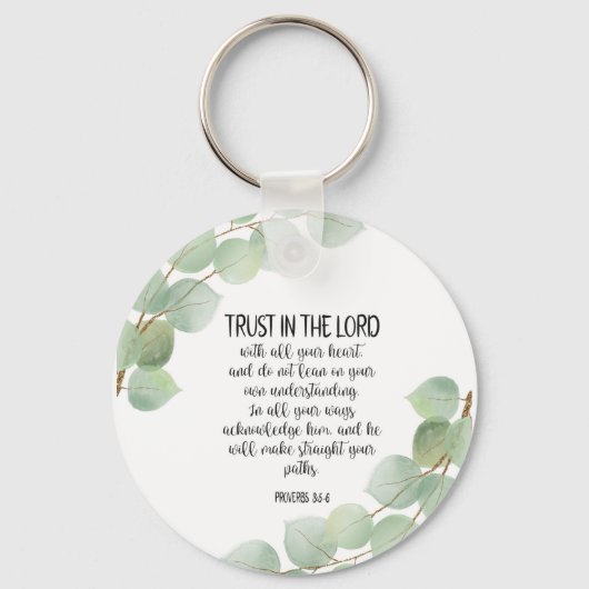 Bible Verse Round Keychain Schlüsselanhänger (Vorderseite)