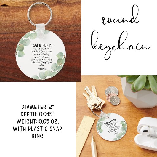 Bible Verse Round Keychain Schlüsselanhänger