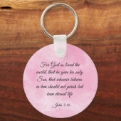 Bible Verse Schlüsselanhänger - John 3:16 (Rückseite)