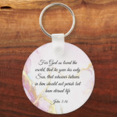 Bible Verse Schlüsselanhänger - John 3:16 (Rückseite)