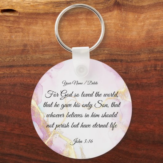Bible Verse Schlüsselanhänger - John 3:16 (Vorderseite)