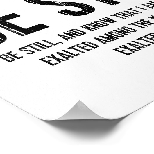 Bible Verse Scripting Christliche Typografie Poster (Ecke)