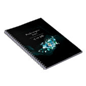 Bible Verse Scripting mit Blue Watercolor-Blume Notizblock (Rechte Seite)