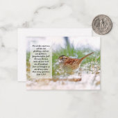 Bible Verse Scripting Note Card Sparrow KJV Mitteilungskarte (Vorderseite/Rückseite Beispiel)